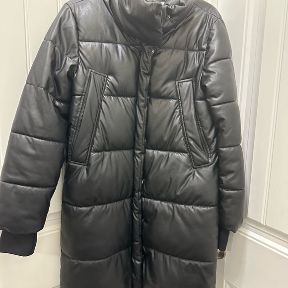 NVLT Vegan leather puffer jacket - Picture 2 of 5